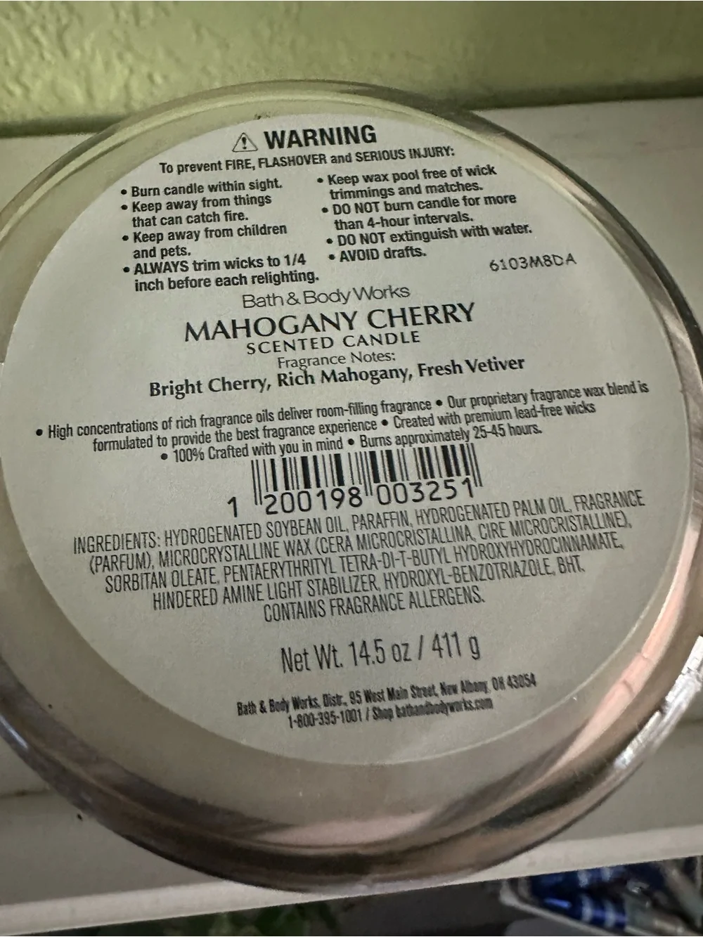 Bath & Body Works Mahogany Cherry Candle - Pink/Black X2